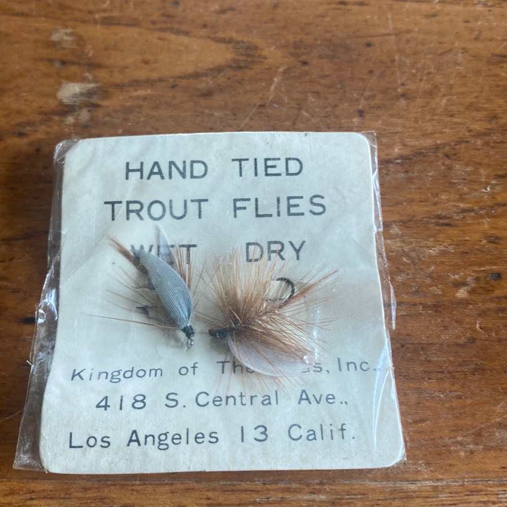 Vintage New Old Stock Hand Tied Trout Flies Wet Dry Kingdom of The Seas, Inc.